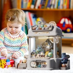 Claw Machine Kids Mini Claw Toy Crane Machines Music Doll Children Toys_0